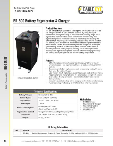 BR-500 Battery Regenerator & Charger