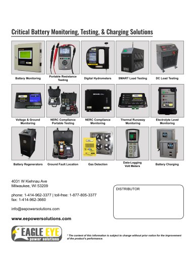 Critical Battery Monitoring, Testing, & Charging Solutions