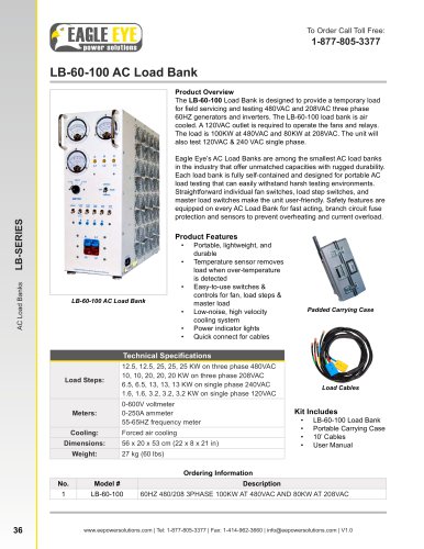 LB-60-100 AC Load Bank
