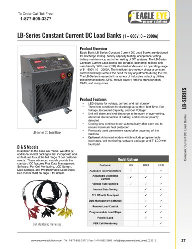 LB-Series Constant Current DC Load Banks