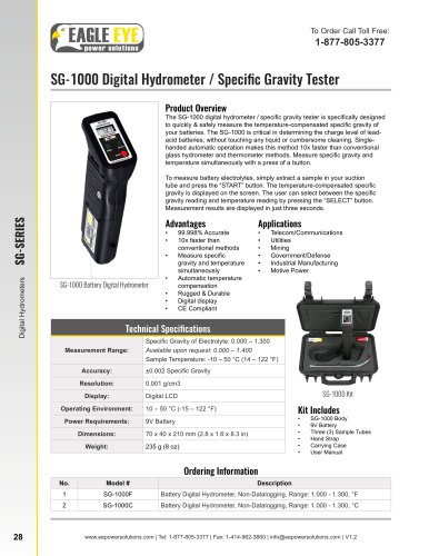 SG-1000 Digital Hydrometer/ Specific Gravity Tester