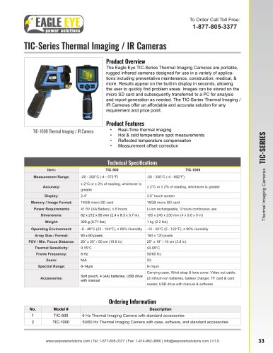 TIC-Series Thermal Imaging/IR Cameras