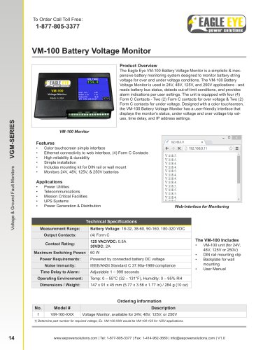 VM-100 Battery Voltage Monitor