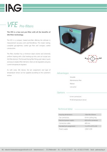 VFE-Prefilter unit