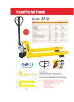 XILIN Standard Hand Pallet Truck- BF-III for Material Handling