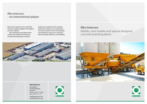 Mobile, semi mobile and special designed concrete batching plants