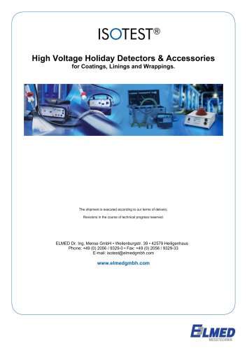 ISOTEST® - High Voltage Holiday Detectors & Accessories for Coatings, Linings and Wrappings