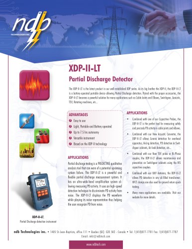 XDP-II-LT Partial Discharge detector