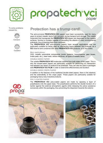 PROPATECH VCI PAPER - VCI anti-corrosion paper