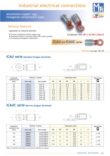 Alu-copper lugs