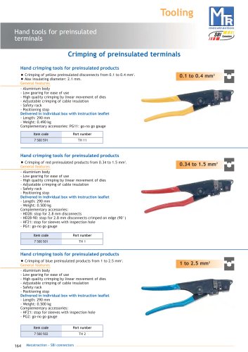 Tools for preinsulated terminals