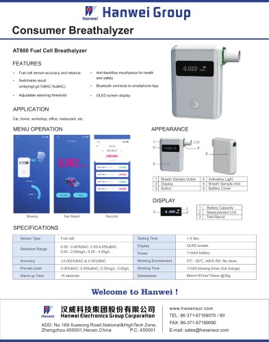 AT800 Fuel Cell Alcohol Tester