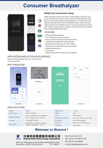 AT808 Fuel Cell Alcohol Tester