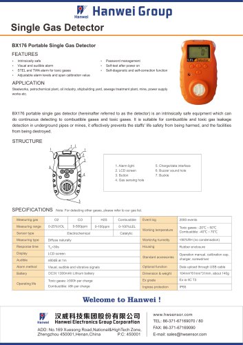 BX176 Portable Single Gas Detector