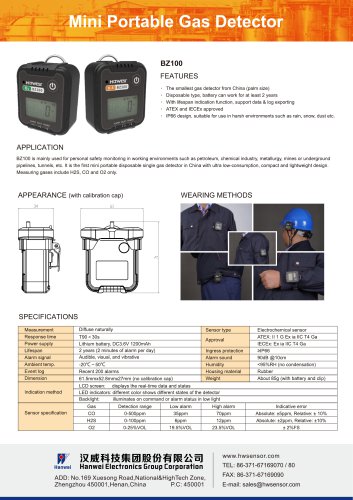 BZ100 Portable Gas Detector