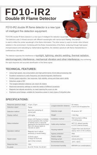 FD10-IR2 Double IR Flame Detector