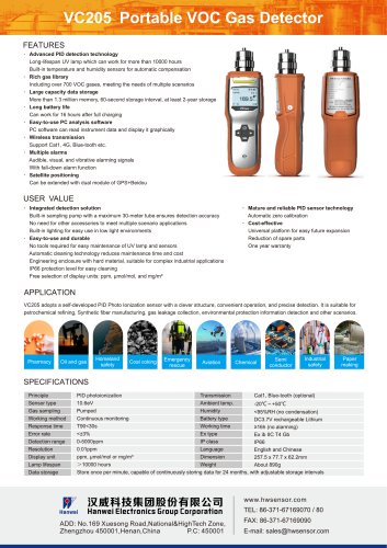 VC205 Handheld VOC Gas Detector