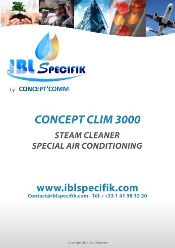 CLIM 3000 - DOCUMENTATION STEAM CLEANER SPECIAL AIR CONDITIONING