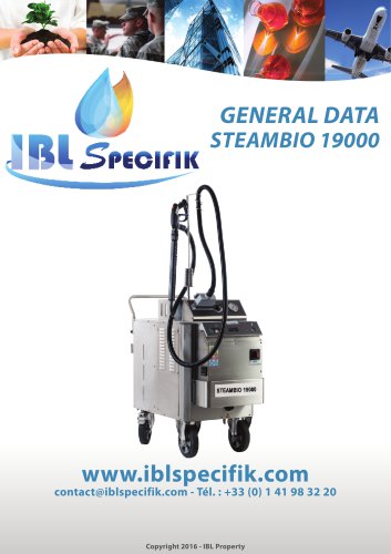 STEAMBIO 19000-IBL Specifik-Industrial Steam cleaner-General data