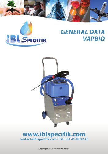 VAPBIO - IBL Specifik-Vacuum Steam cleaner-VAPBIO-General data