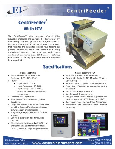 CentriFeeder Spec Sheet