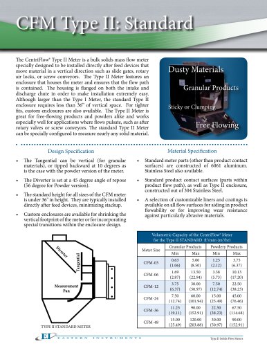 CentriFlow CFM Type II: Standard Meter