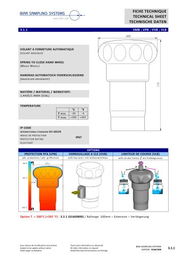 Spring to close handwheel (VMB)