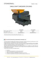 SINGLE-SHAFT SHREDDERS CSR SERIES