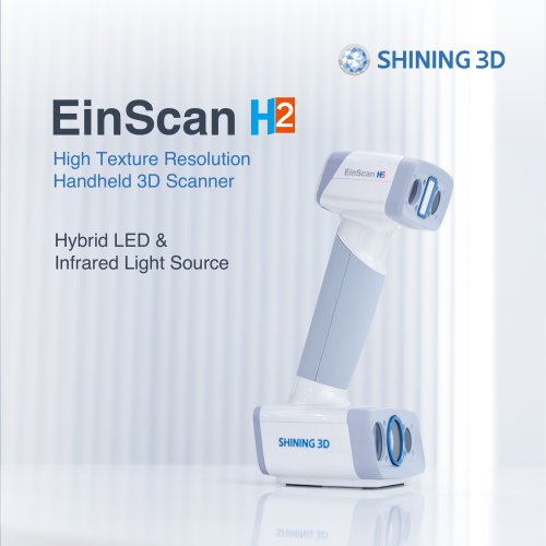 Hybrid LED & Infrared Light Source Handheld 3D Scanner EinScan H2