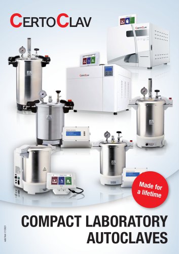 CertoClav Laboratory autoclaves catalog 2021