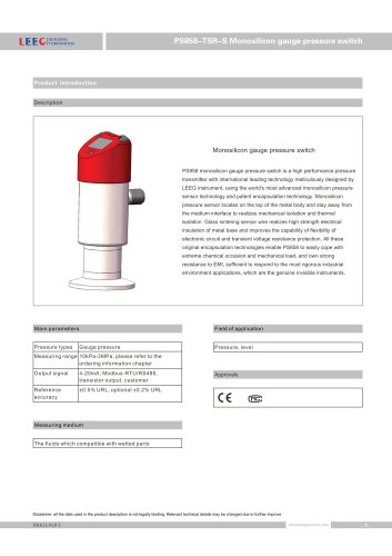 PS858-TSR-S clamp on diaphragm pressure sitch