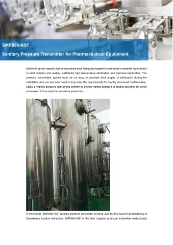 Successful case: LEEG Sanitary Pressure Transmitter