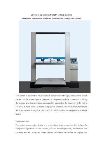 carton compressive strength testing machine HD-A501-1200