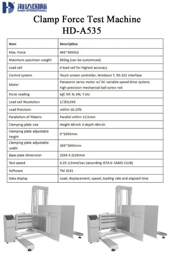 Clamp Force Test Machine