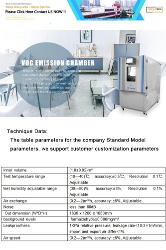 F801-3 Formaldehyde Test Chamber