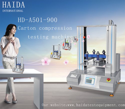 Microcomputer type carton compression testing machine