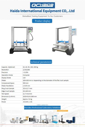 Paper Compression Test Machine