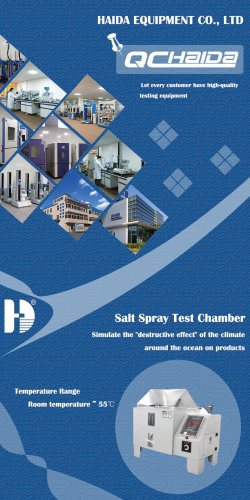 Salt spray test chamber temperature range