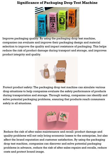 Significance of Packaging Drop Test Machine