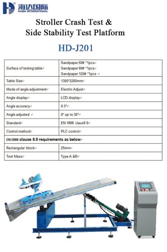 Stroller Crash Test & Side Stability Test Platform