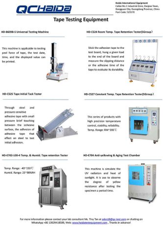 Tape testing machine