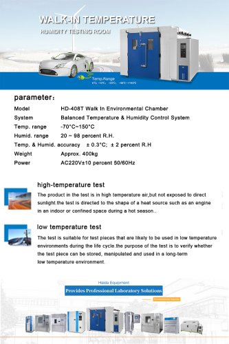 WALK-TEMPERATURE HUMIDITY TESTING ROOM