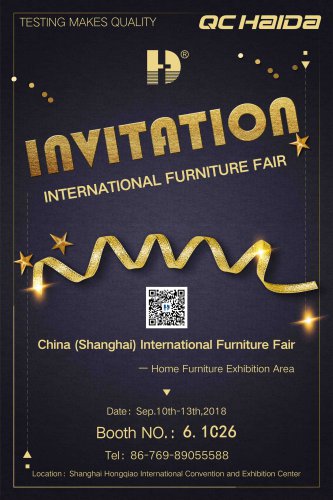 We'll wait for you at the “China International Furniture Fair”