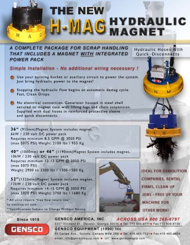 H-MAG HYDRAULIC MAGNET 