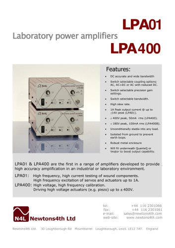 LPA400 Laboratory Power Amplifier