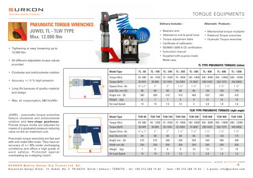 Air Pneumatic Torque Wrench