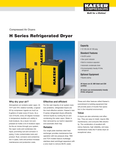 H Series - Refrigerated Dryer