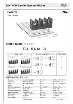 .300" PCB Barrier Terminal Block - T21