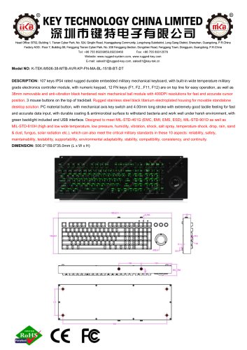 mechanical keyboard trackball K-TEK-M506-38-MTB-AVR-KP-FN-MA-BL-151B-BT-DT