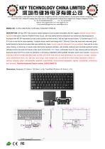 Scissors Switch Keyboard K-TEK-V296-FN-BL-FC-PR-ANA-151B-DWP+TP85+2K